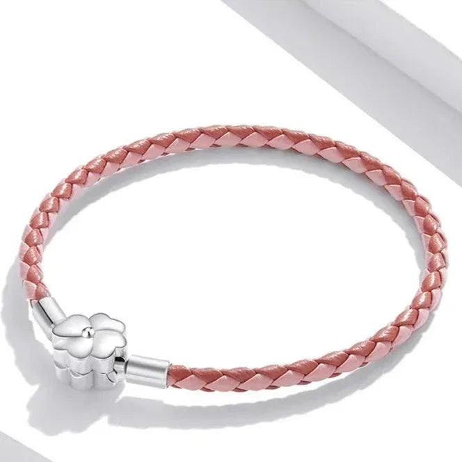 Červený Kožený Náramok s Charms