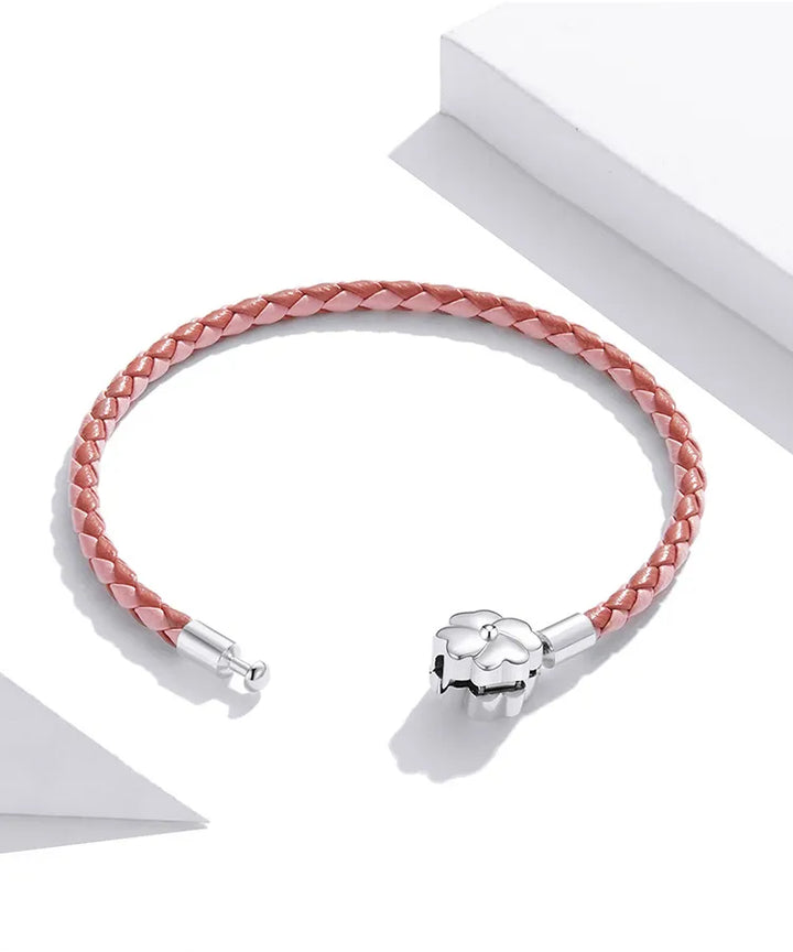 Červený Kožený Náramok s Charms