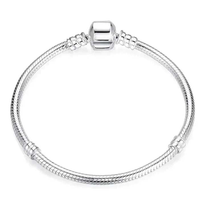🎁 Jednoduchý strieborný náramok s charms