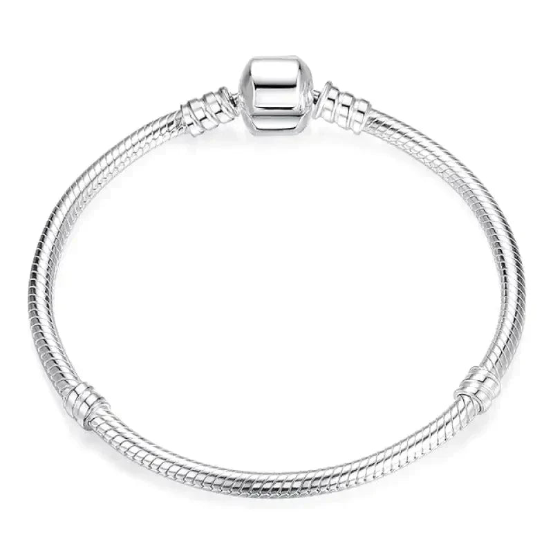 🎁 Jednoduchý strieborný náramok s charms