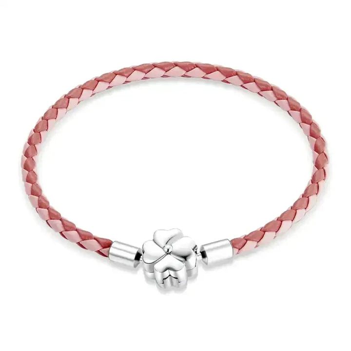 Červený Kožený Náramok s Charms