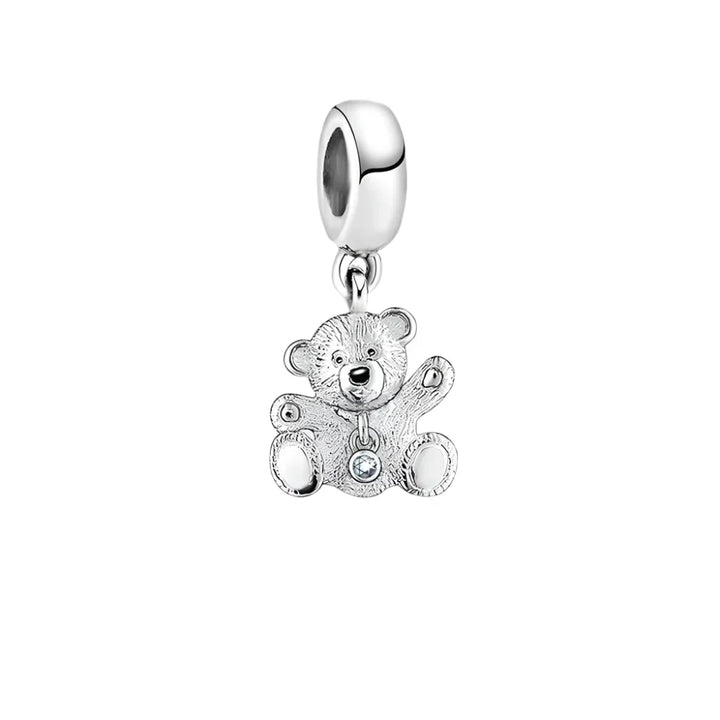 Strieborný Medvedík Charm